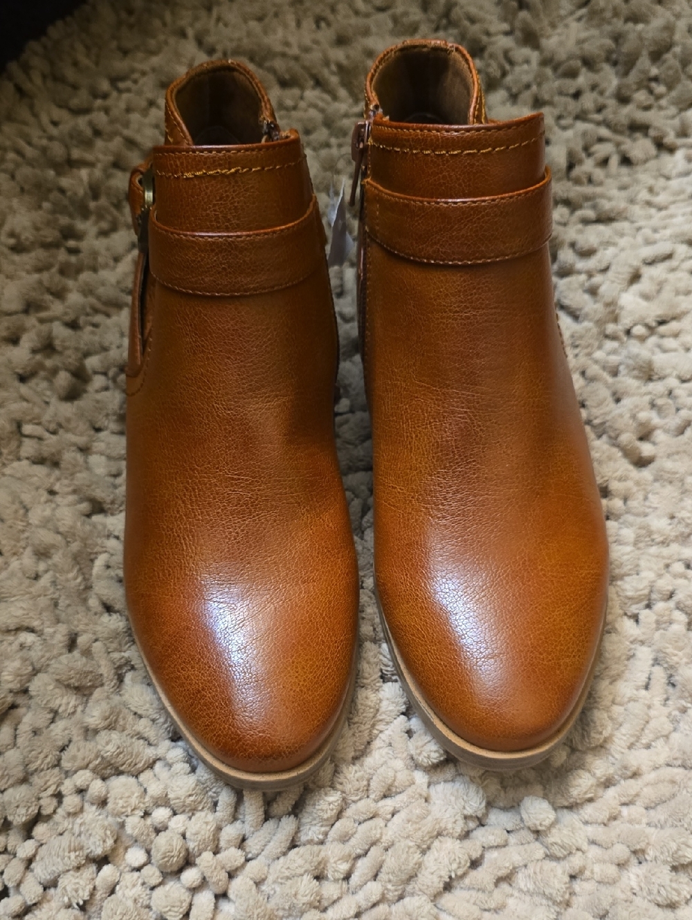 Baretraps Women's Size 6W Cognac‎ Brown Ankle Booties